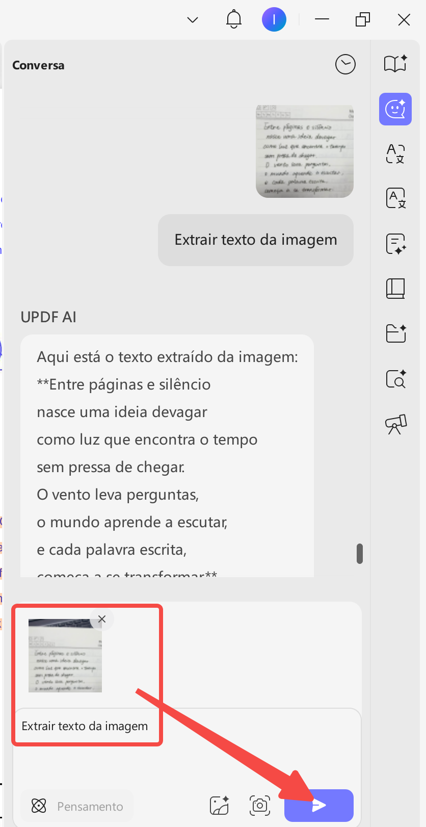 Extrair texto da imagem