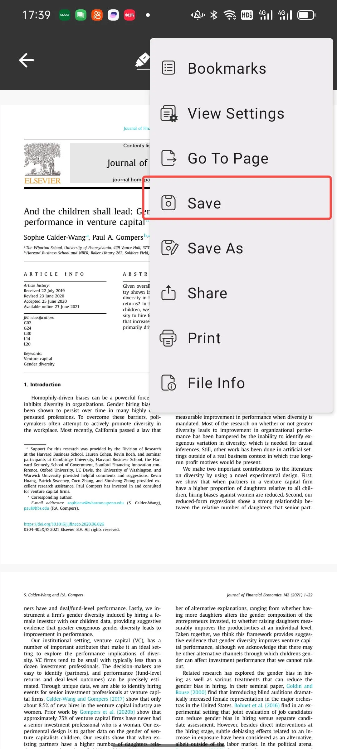 save as pdf android