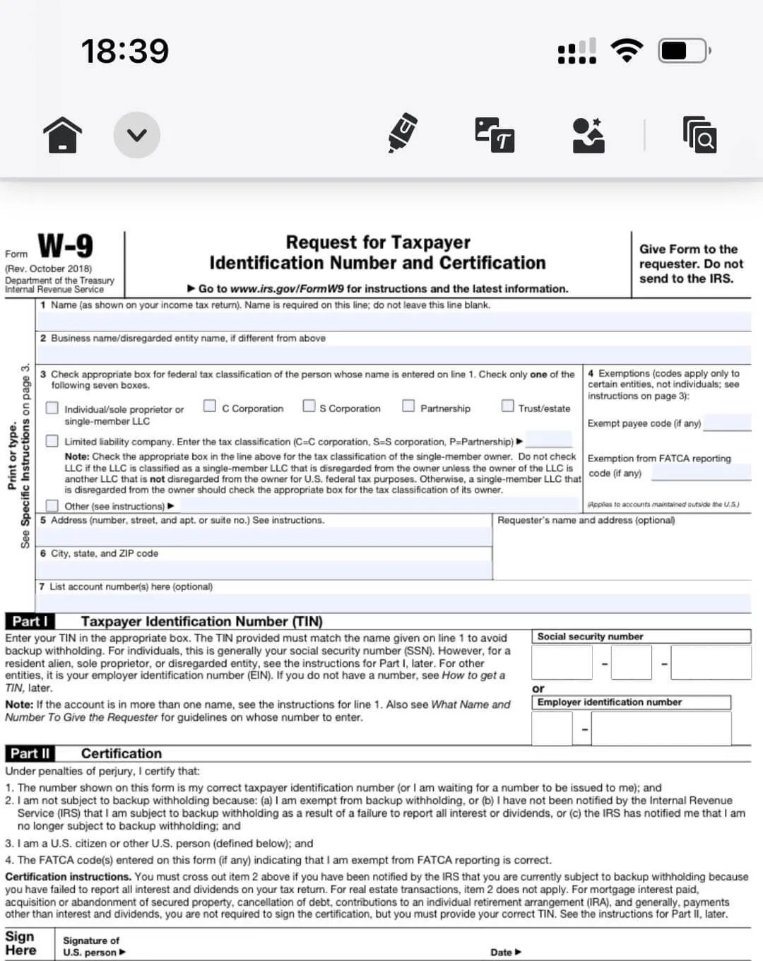 how to fill out pdf on iphone