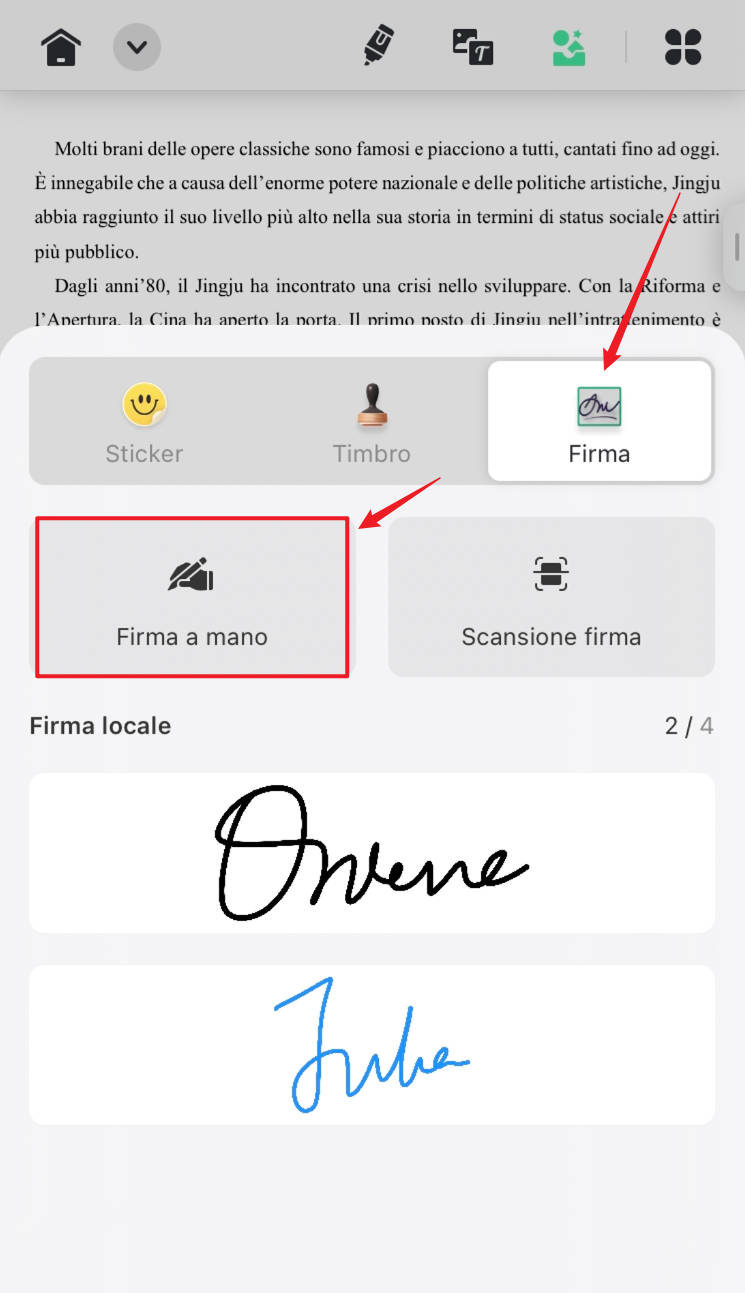firmare elettronicamente un PDF su iPhone