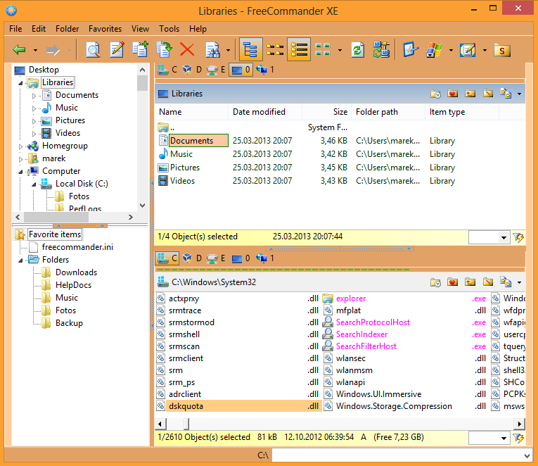 FreeCommander - أفضل مدير ملفات مجاني على نظام Windows