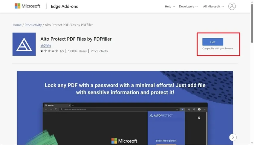get alto protect pdf files extension