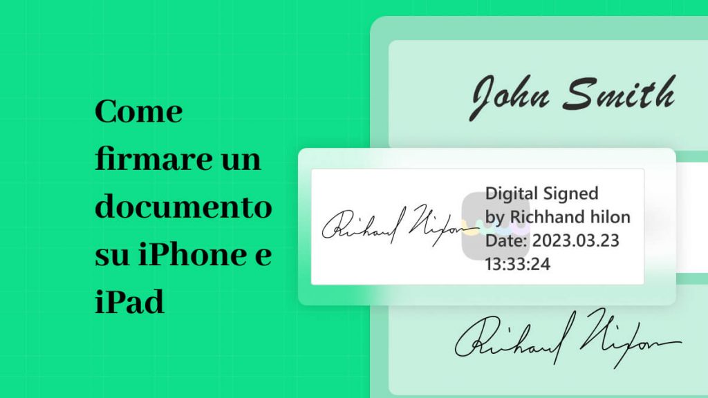 Firmare PDF con UPDF su iOS | Guida utente