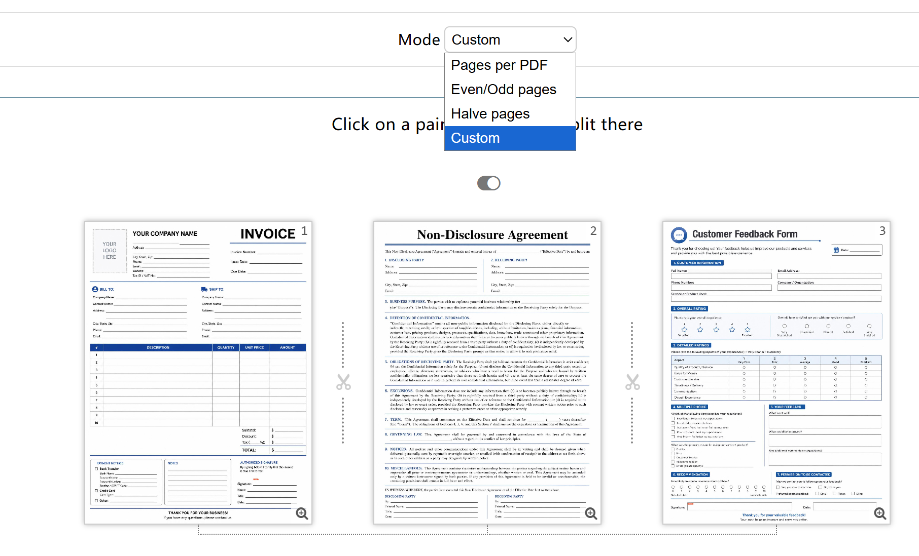 split pdf pages online free