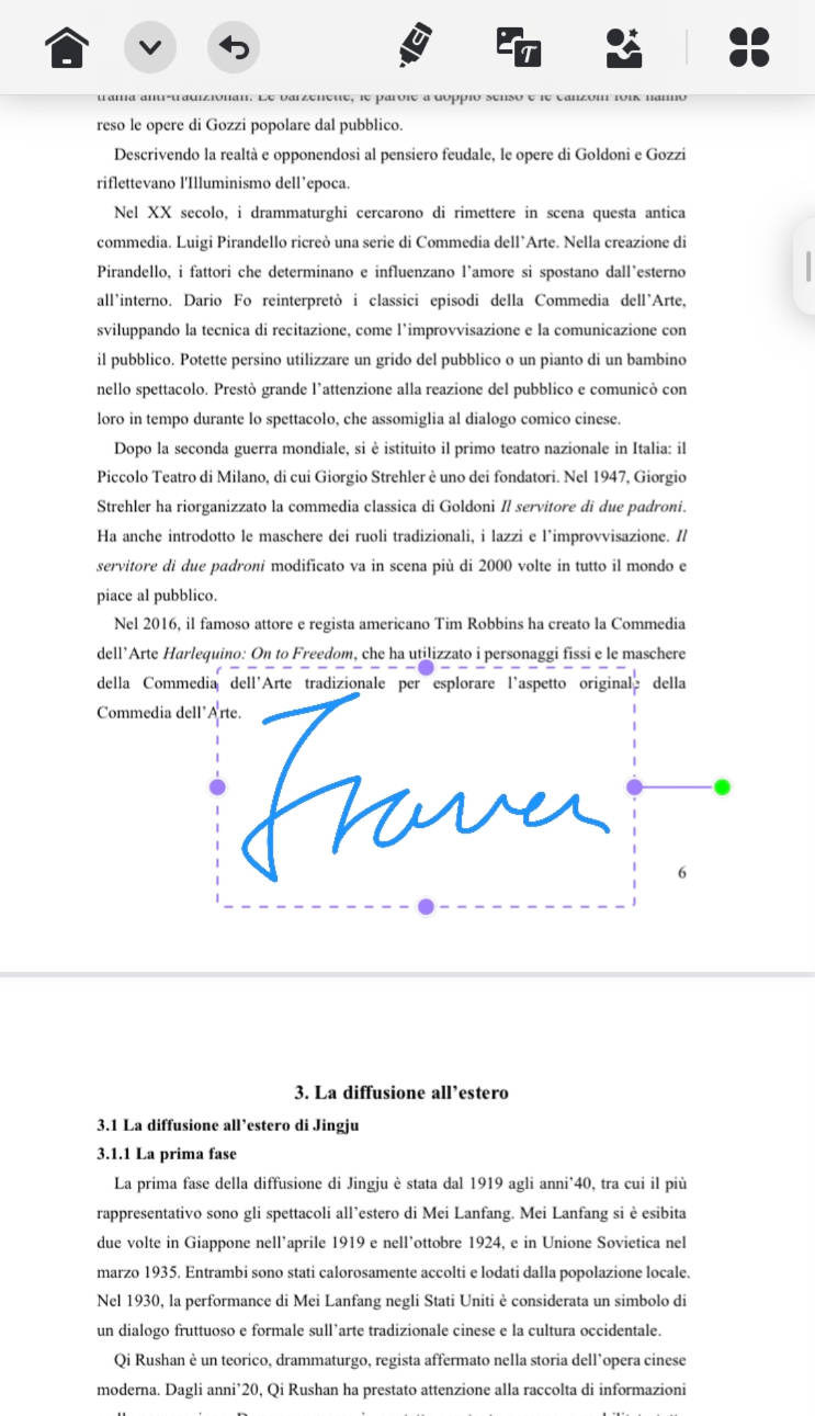 Firmare un documento con una firma scritta a mano/scansionata