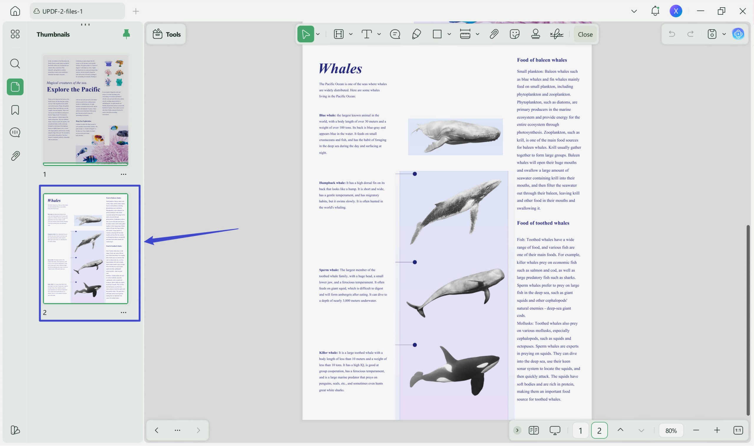 jump page updf windows
