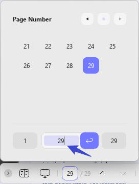 jump to font or last page