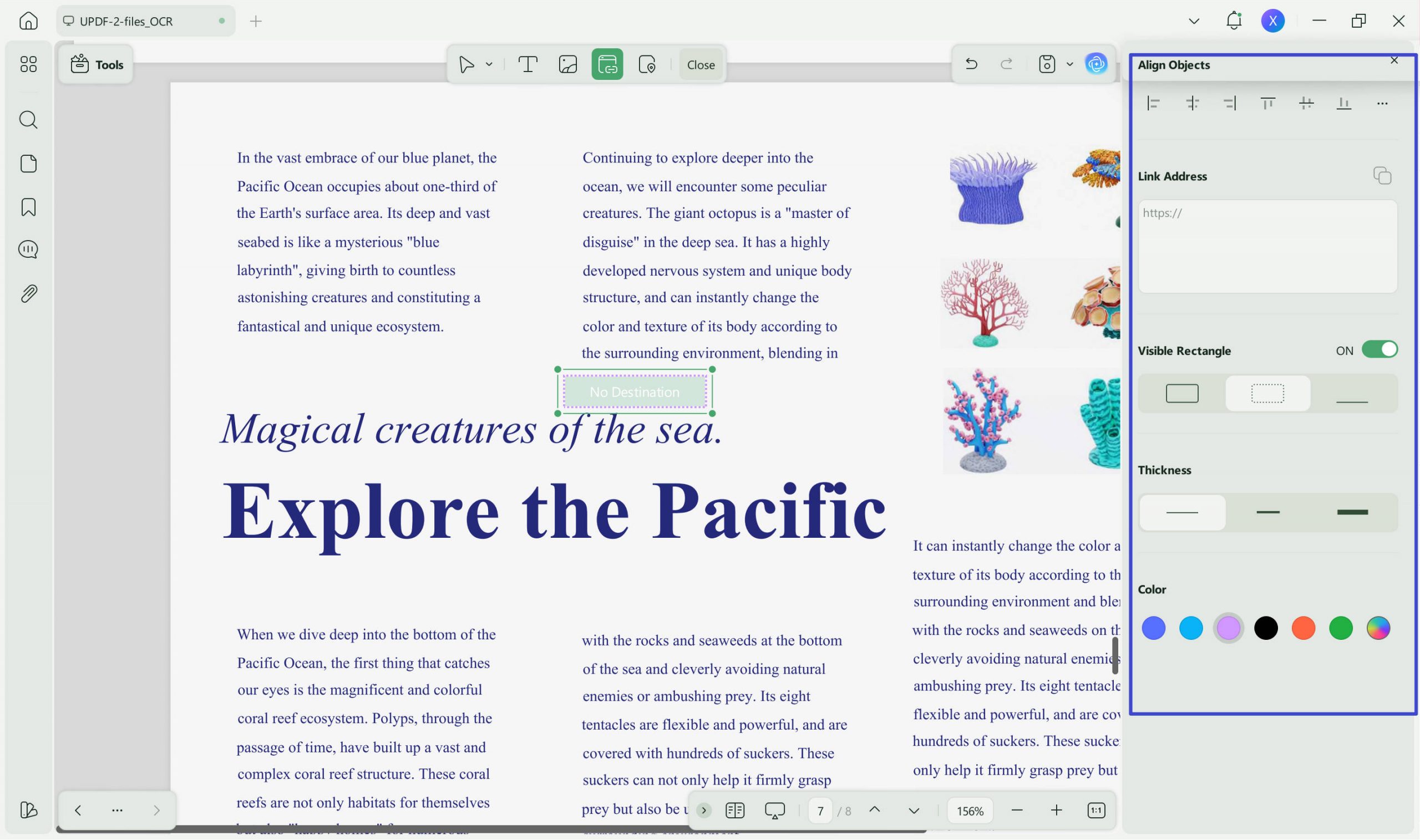 Step 4. Select the link type to be visible or invisible. You can also adjust the line style, thickness, and broader color for visible links.