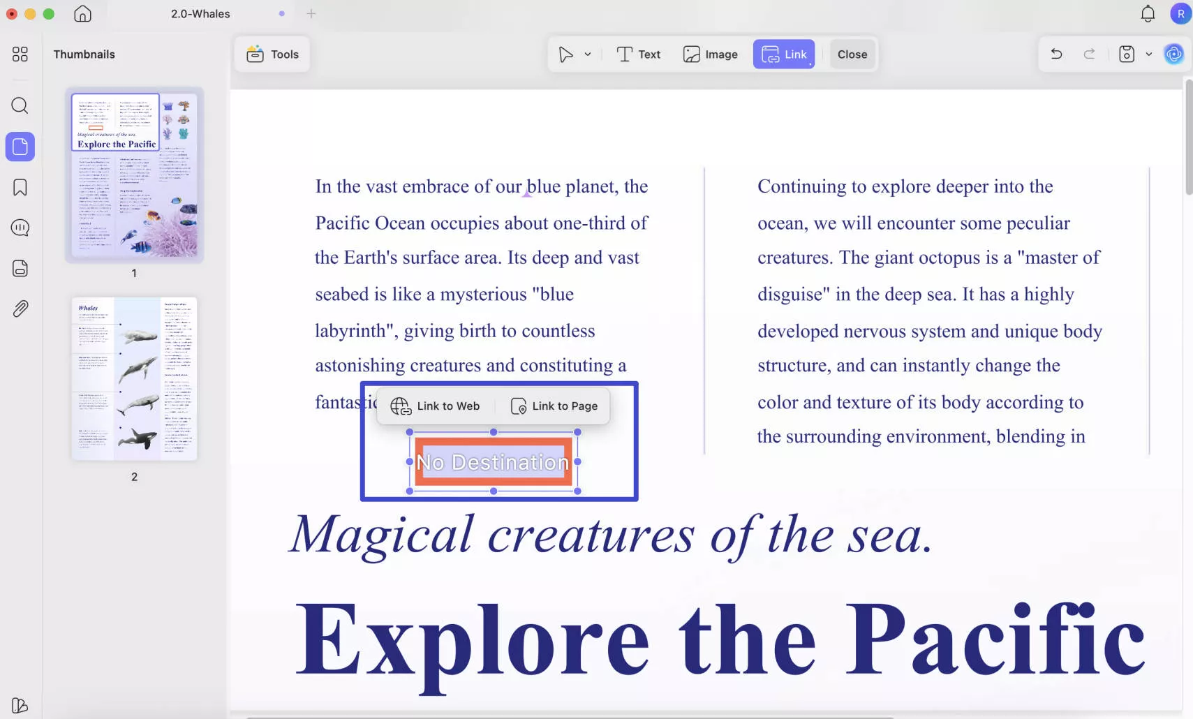add link to pdf on mac