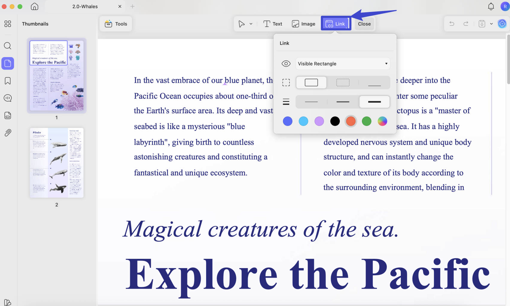 add hyperlink to pdf on mac