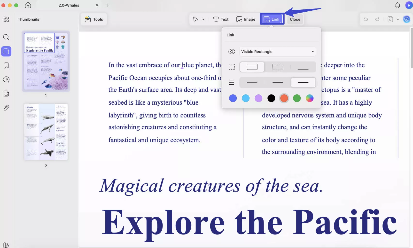 add hyperlink to pdf on mac