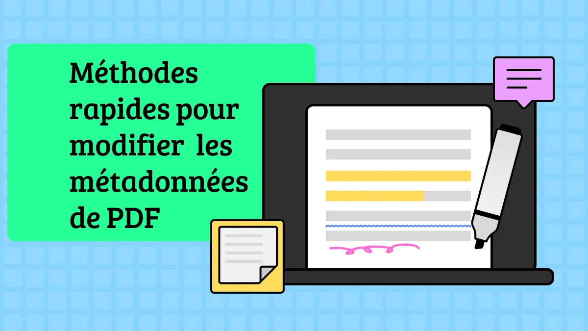 Méthodes rapides pour éditer les métadonnées des PDF