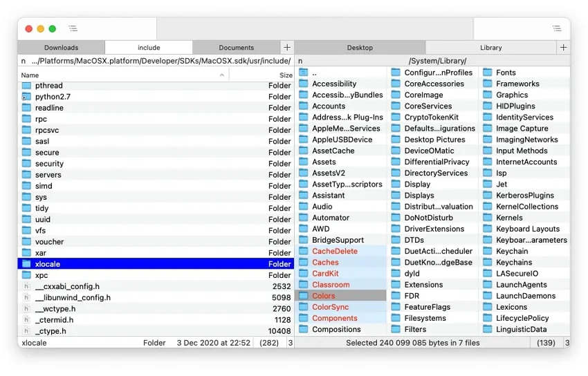 Nimble Commander Dateibrowser Mac