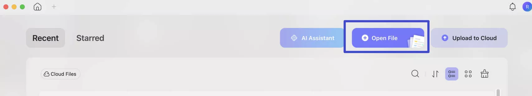 open file for adding links to pdf