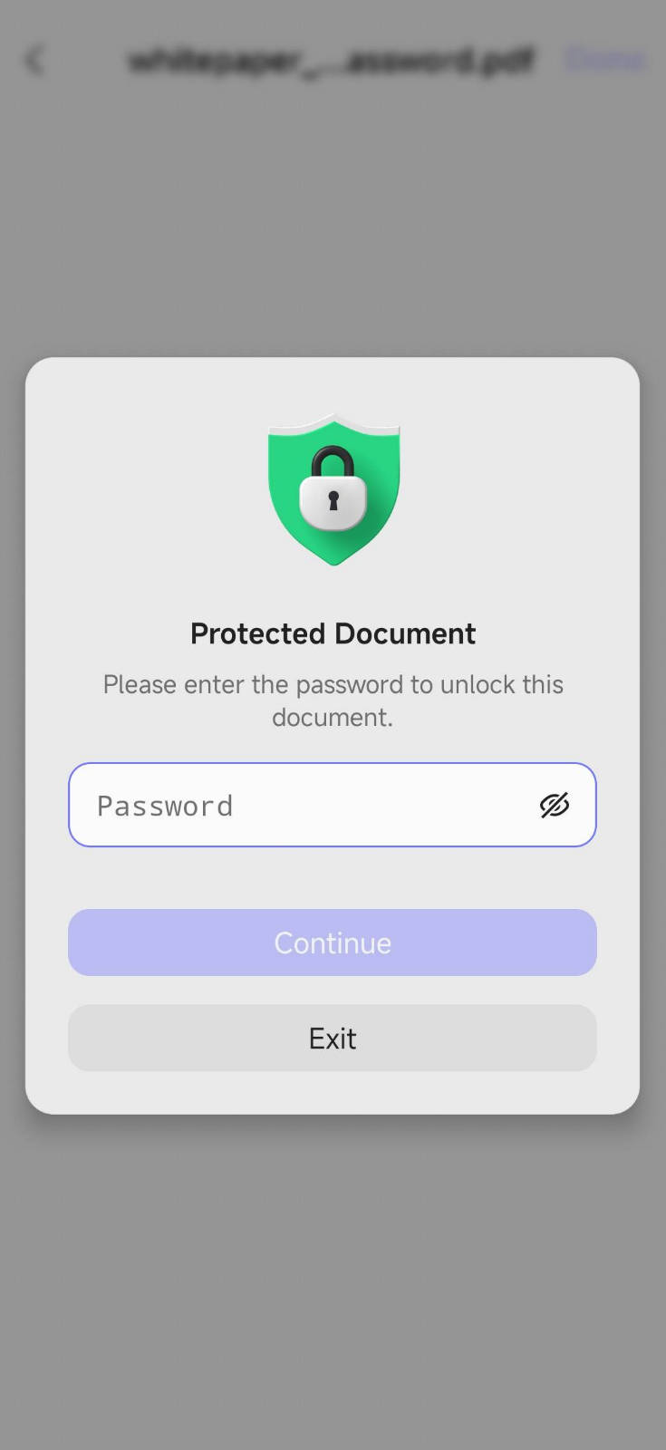 open password updf android for pdf to word