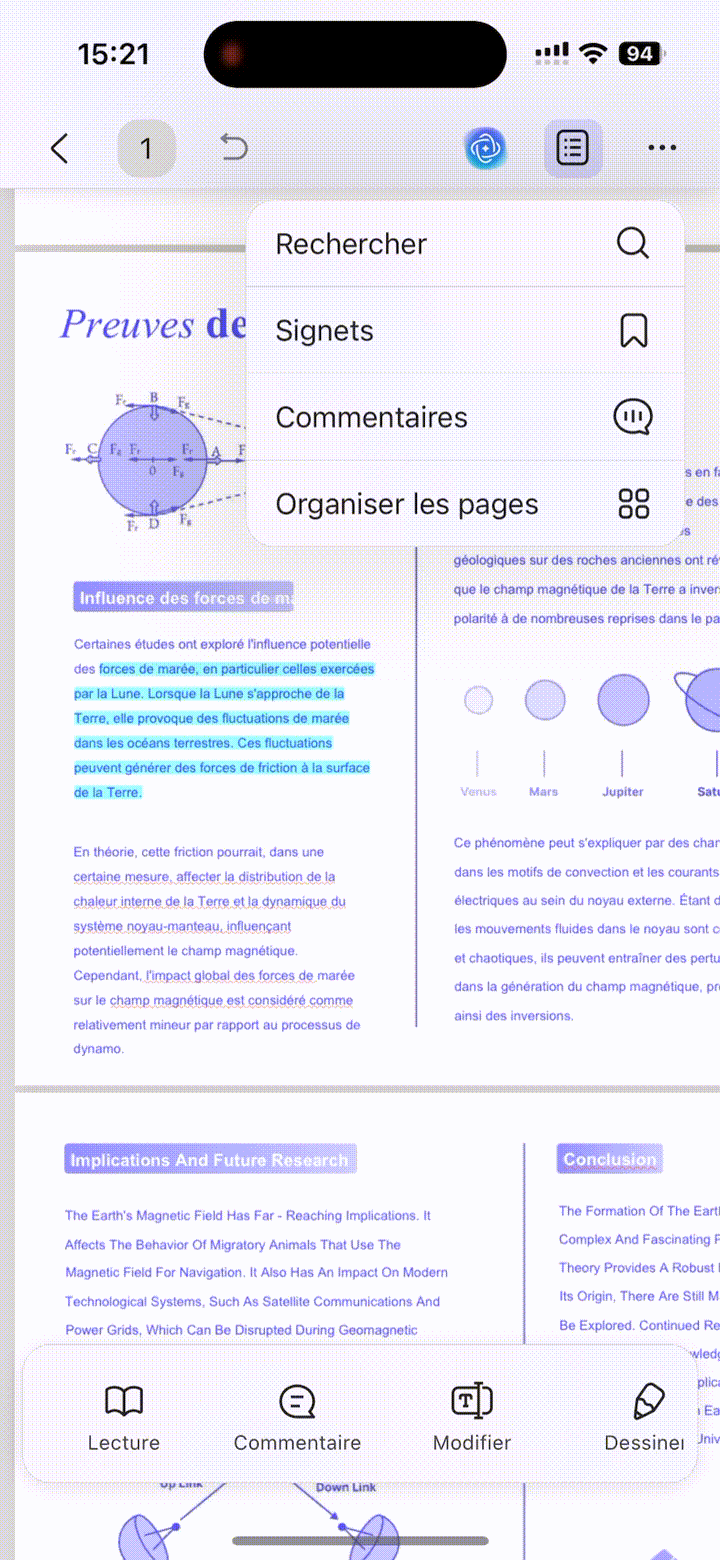 ios organiser les pages