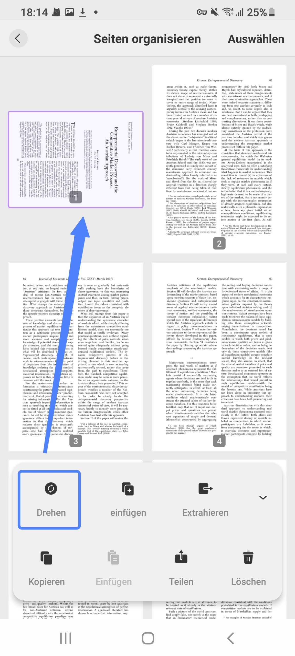 PDF-Dateien auf Android drehen
