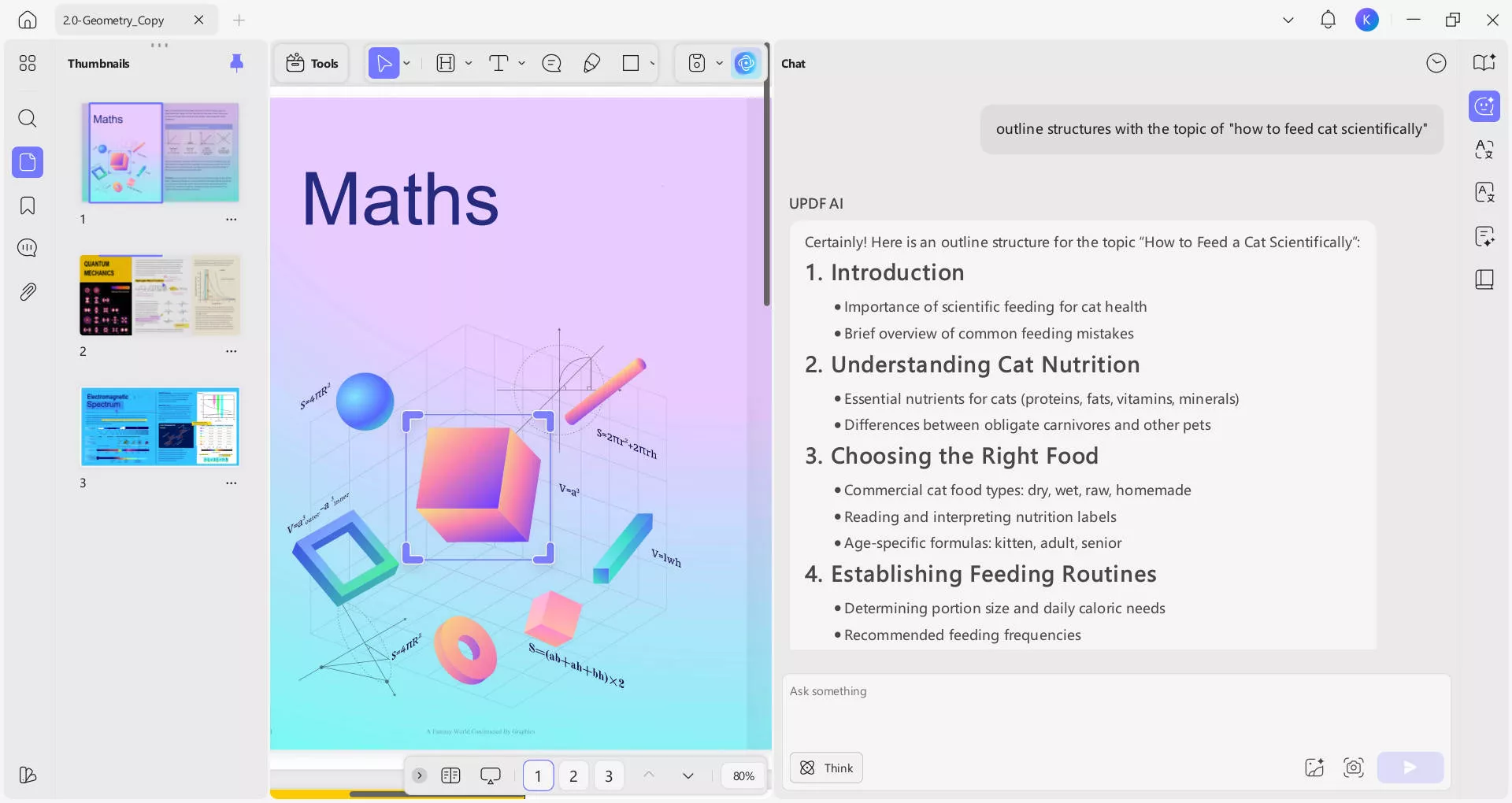 outline structure with updf ai