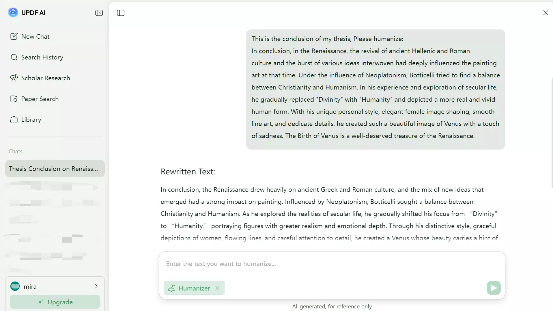 updf ai humanizer
