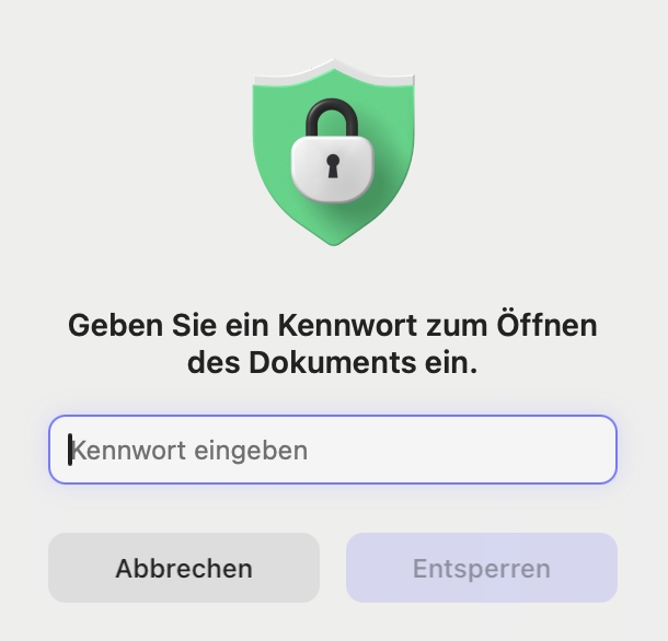 Geschütztes PDF auf Mac öffnen