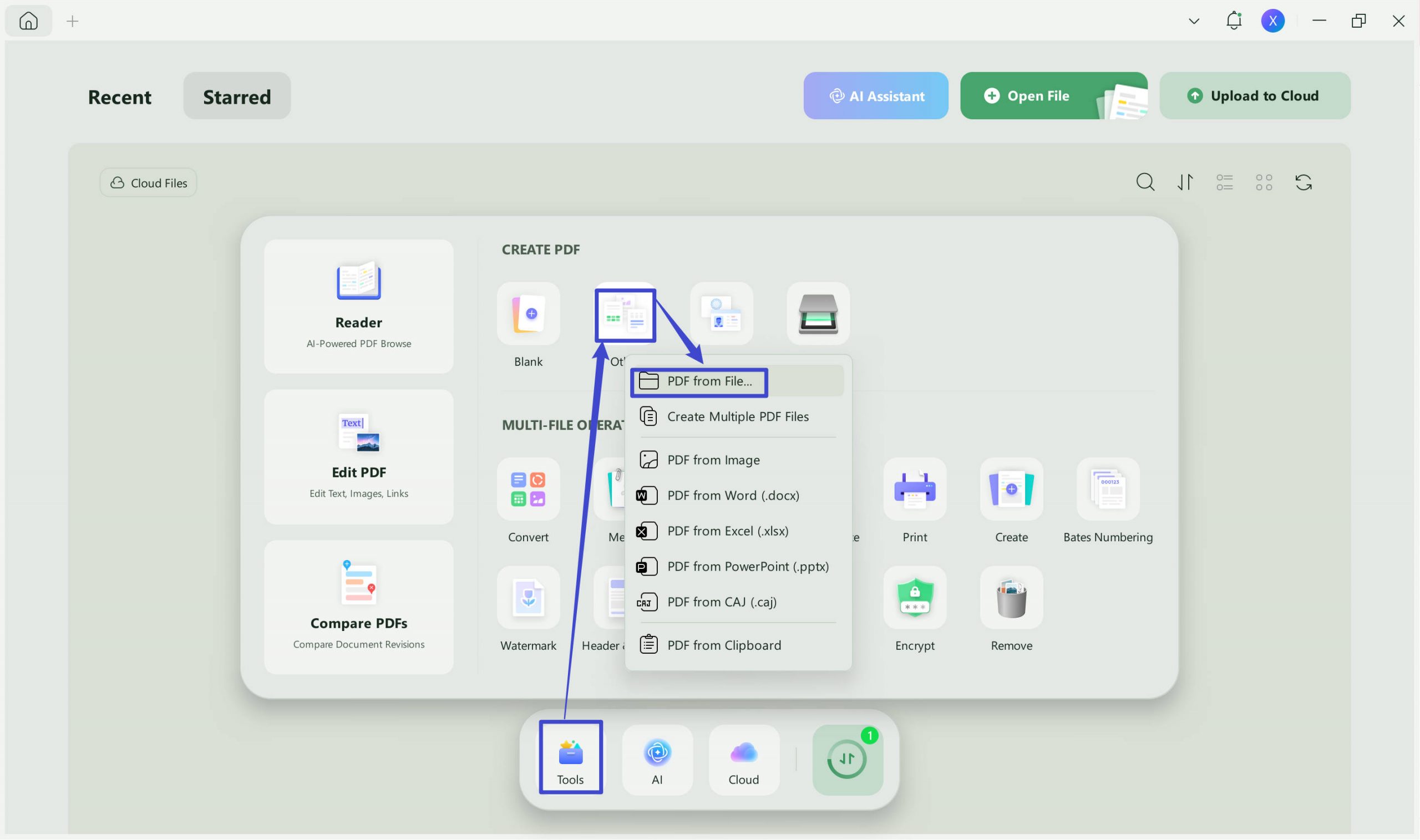 Create PDF from visio in UPDF
