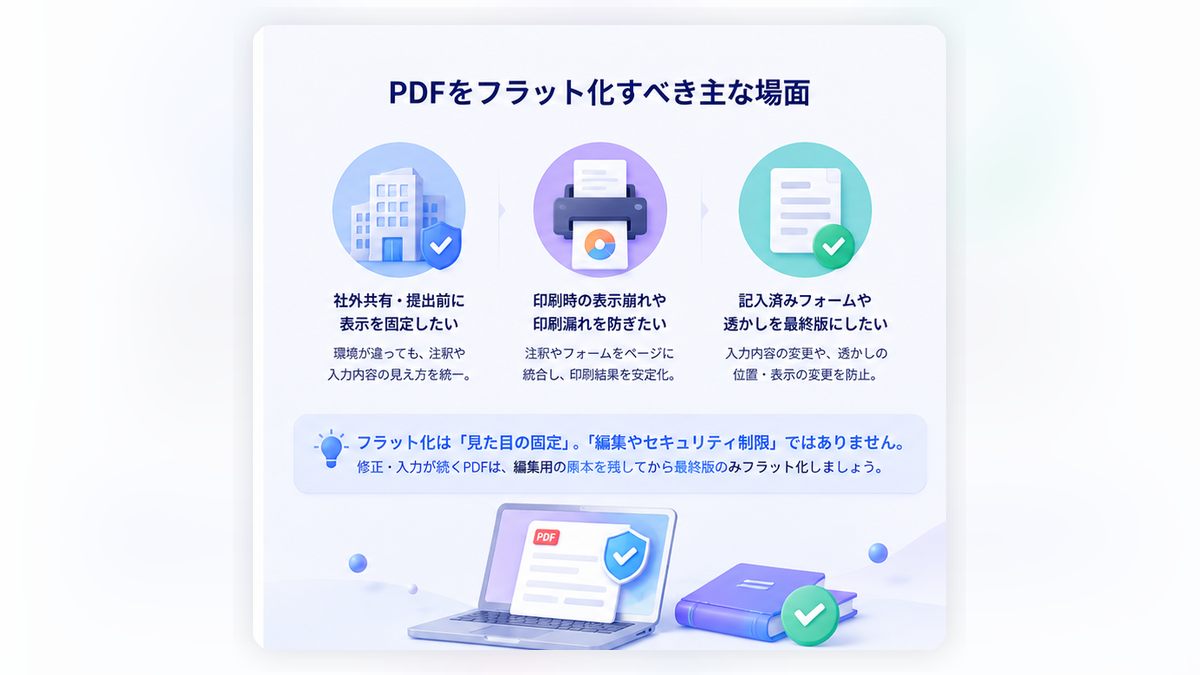 社外共有や提出前に表示を固定したい