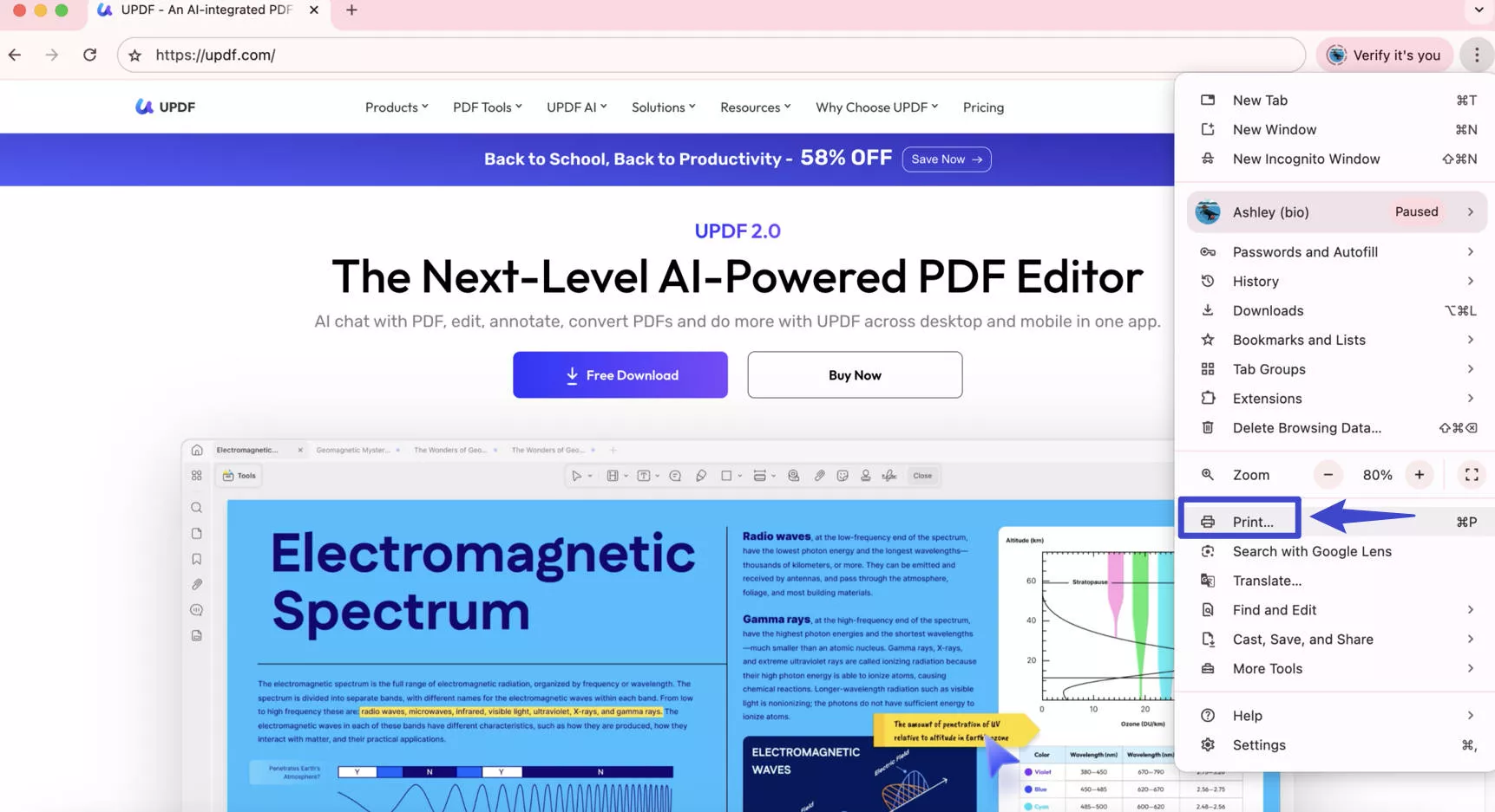 save a webpage as a pdf on mac from google