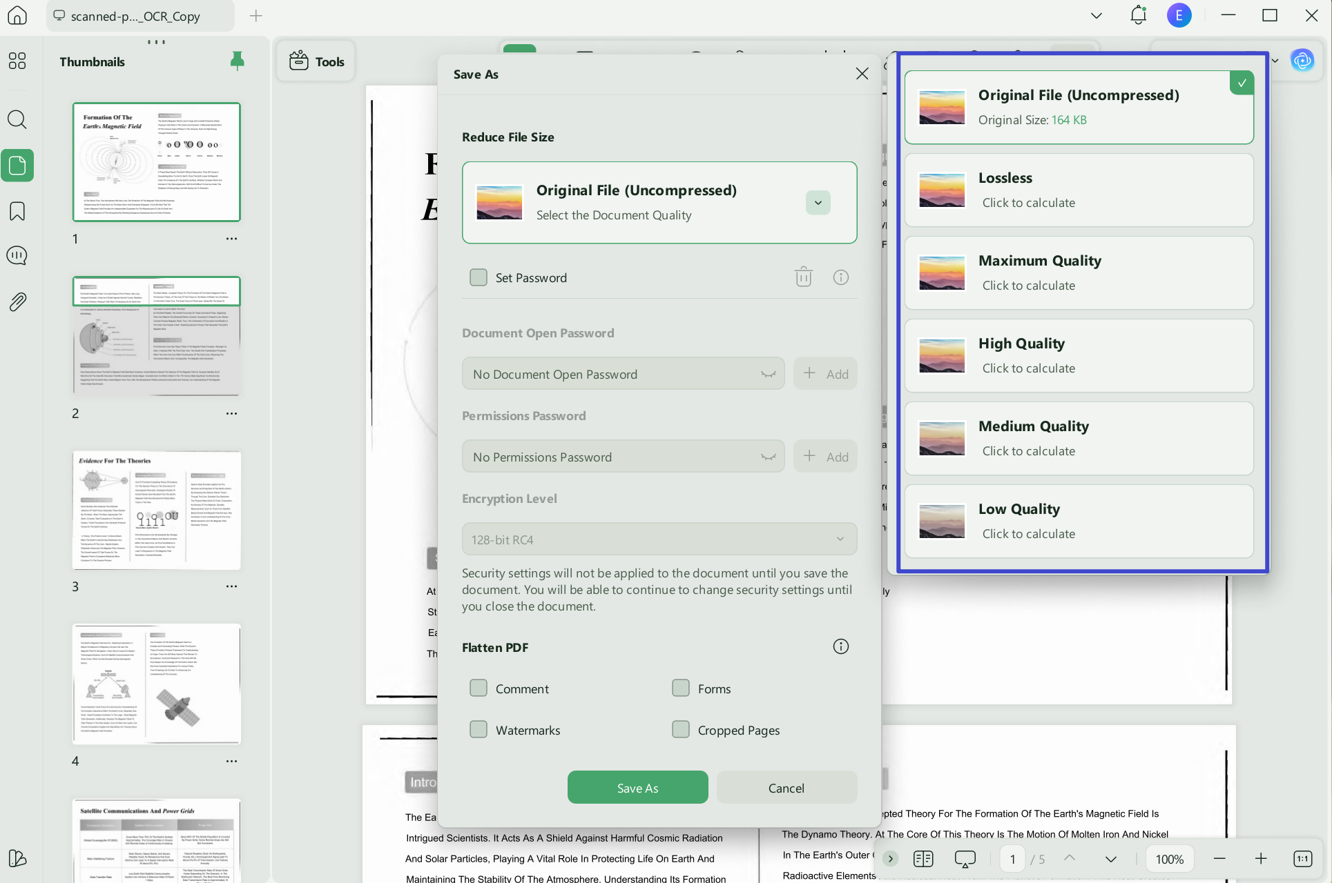 compress pdf through updf