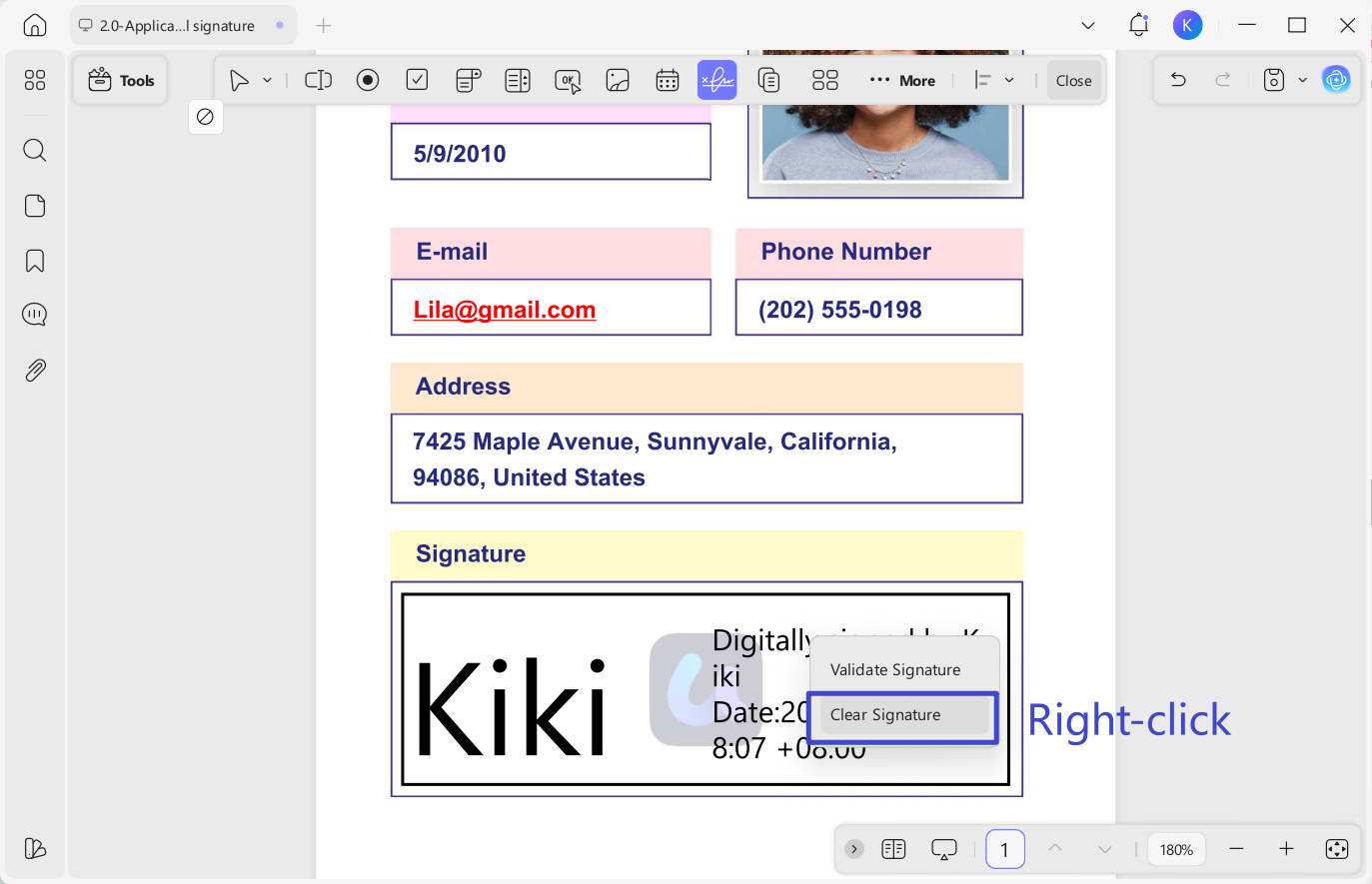 remove digital signature