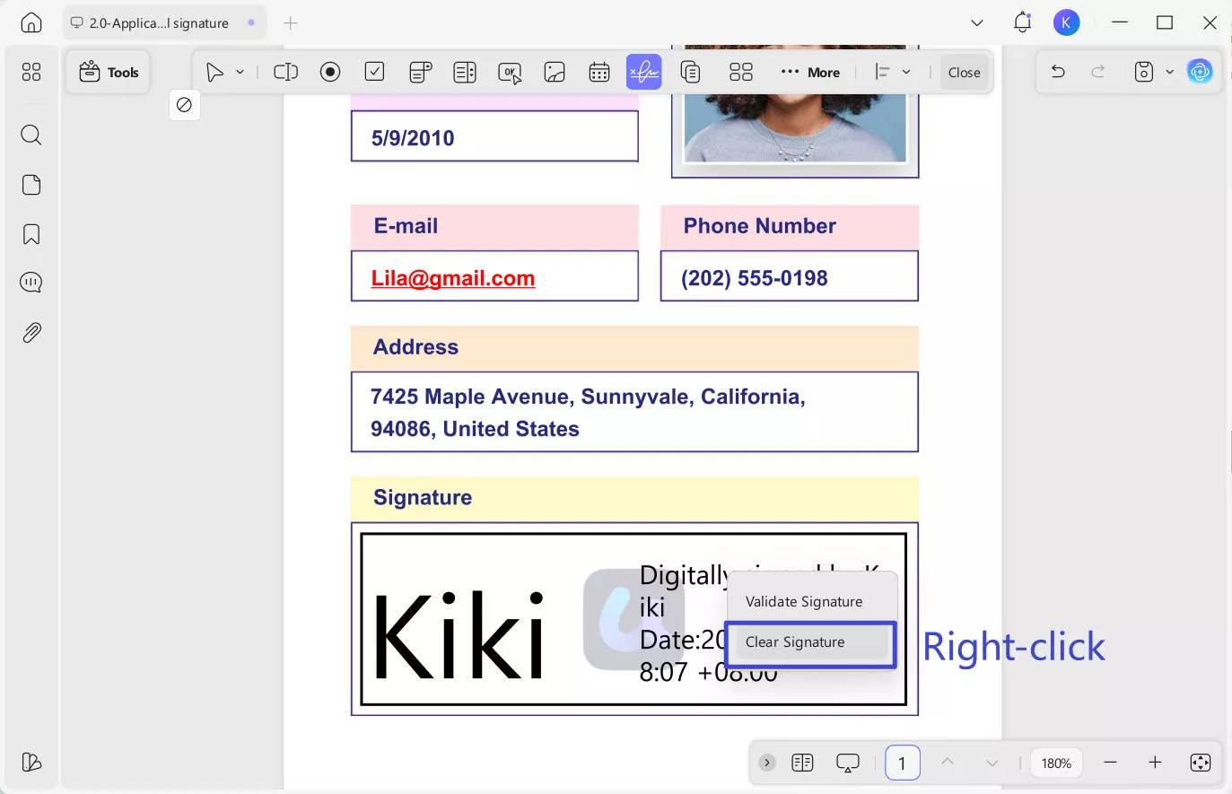 remove digital signature