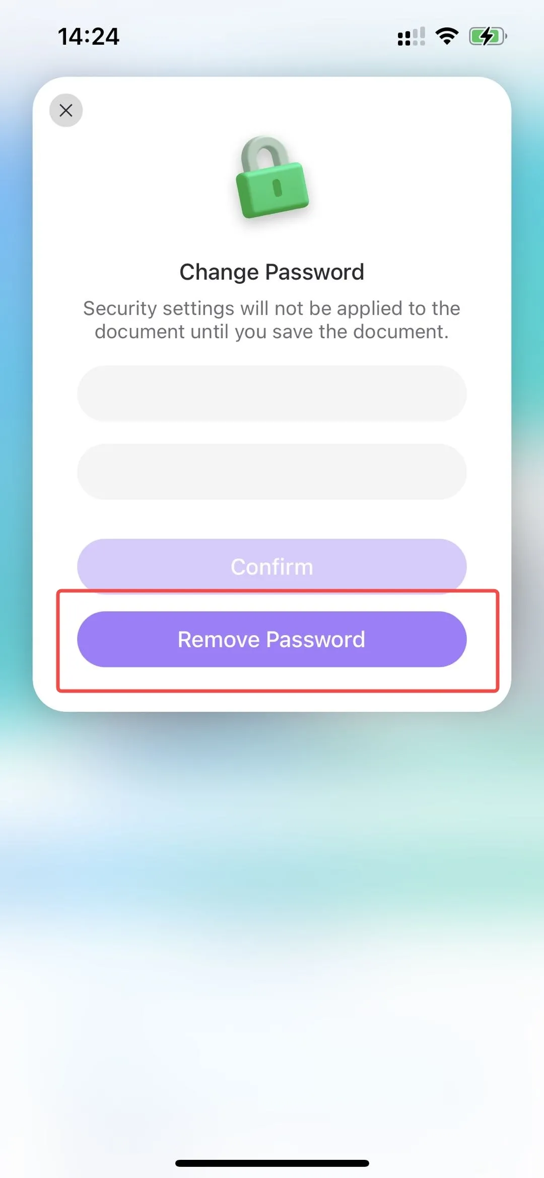 iphone pdf password remover remove password