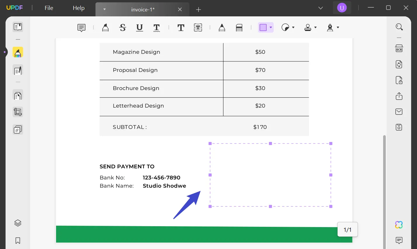 remove signature from pdf by adding a rectangle