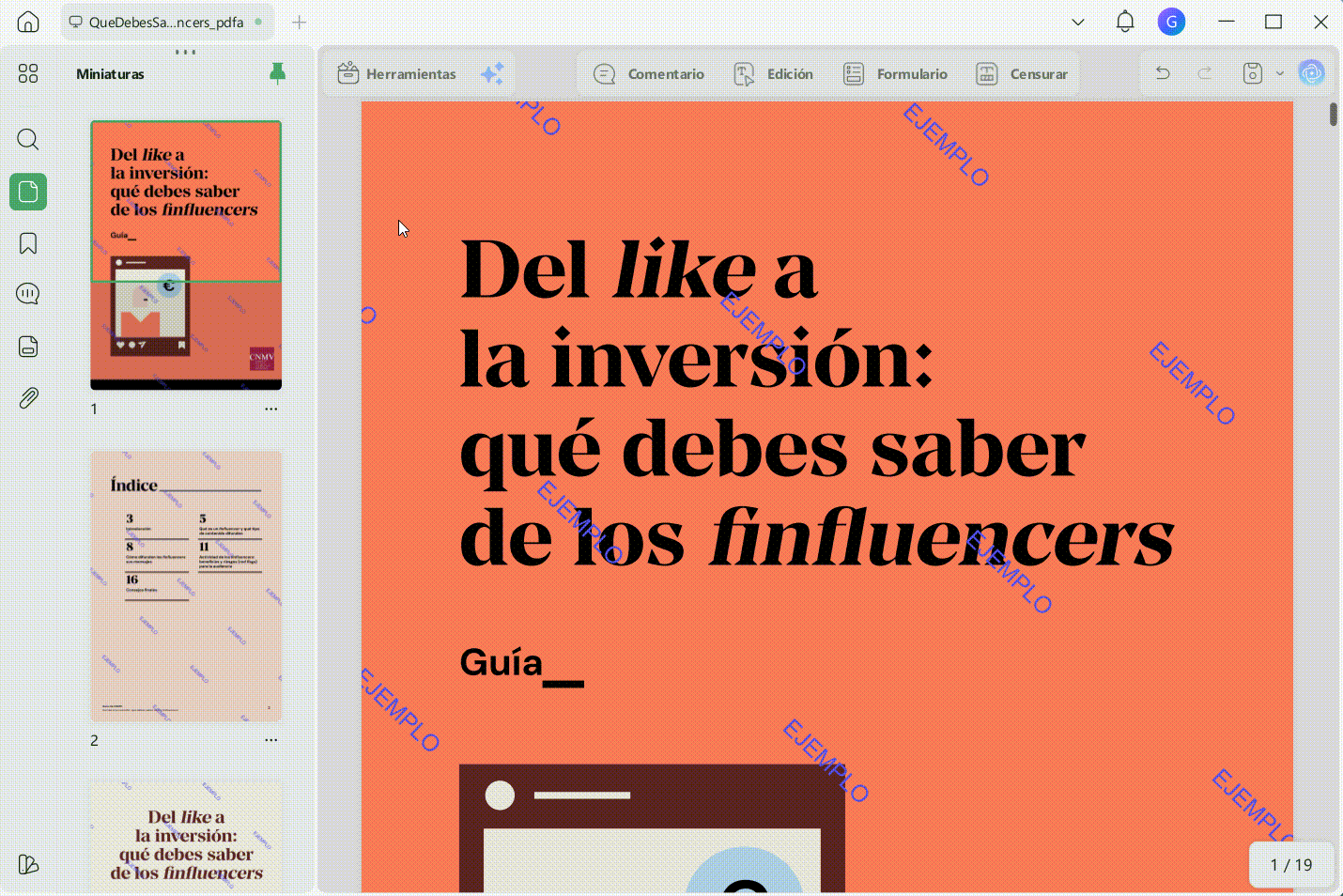 Cómo quitar la marca de agua de un PDF con UPDF