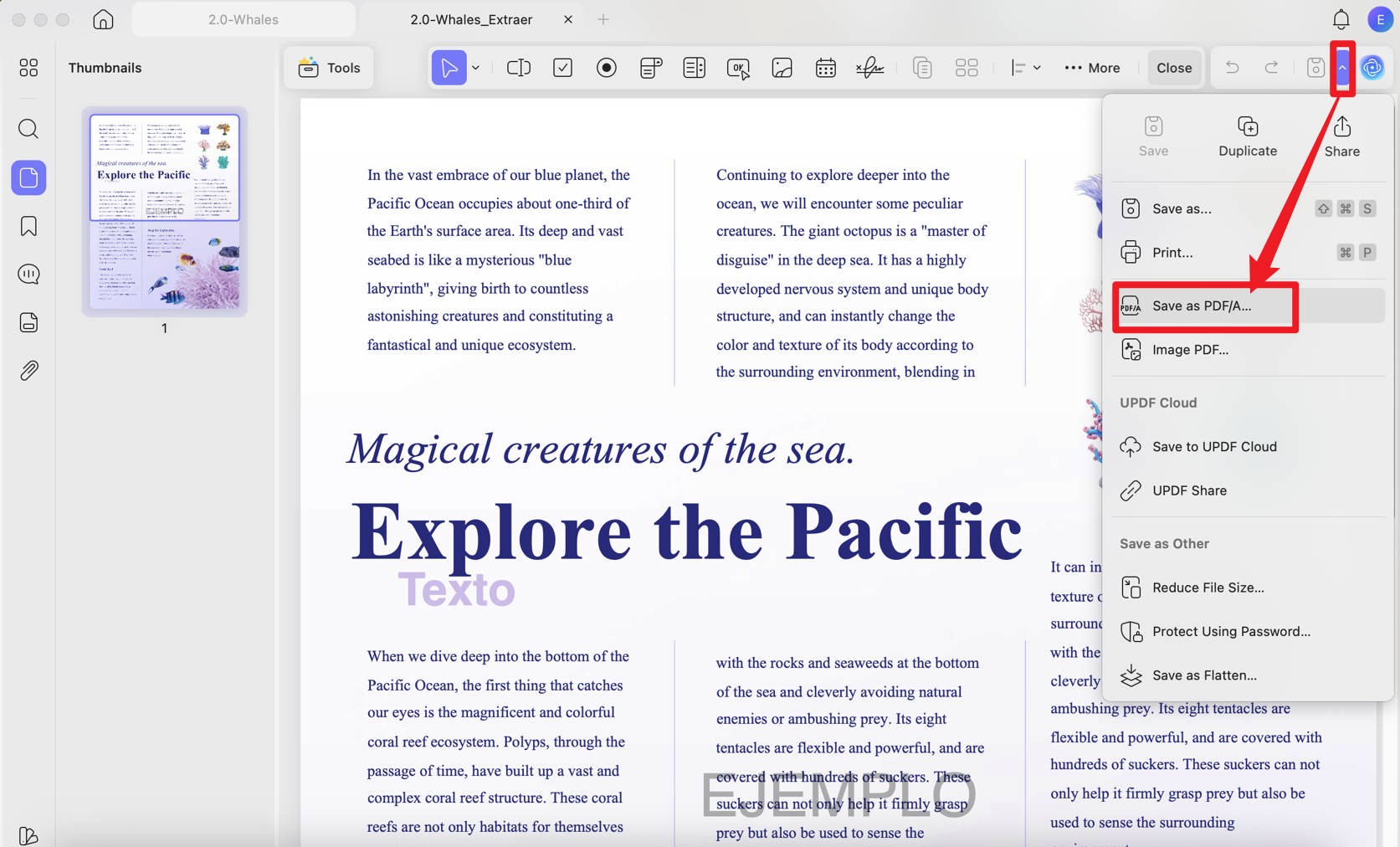pdf to pdf a mac save as pdfa