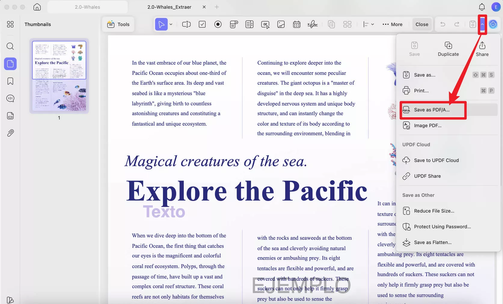 pdf to pdf a mac save as pdfa