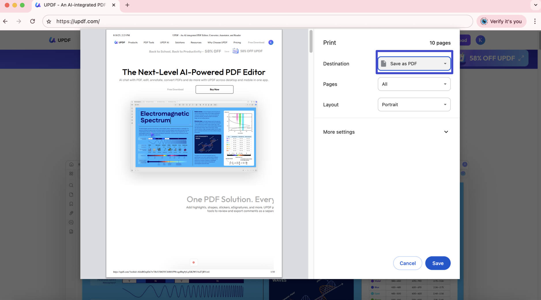 save a webpage as a pdf on mac from google