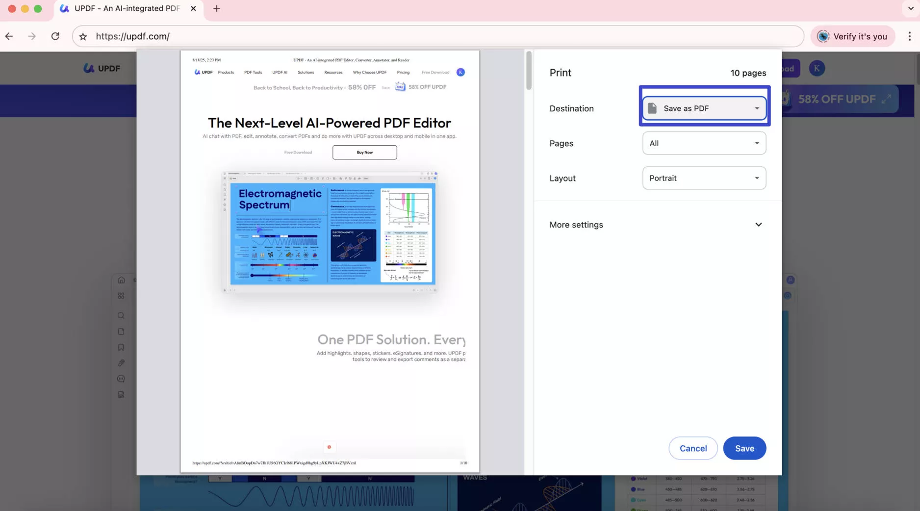 save a webpage as a pdf on mac from google