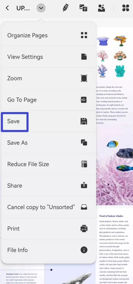 save as pdf android