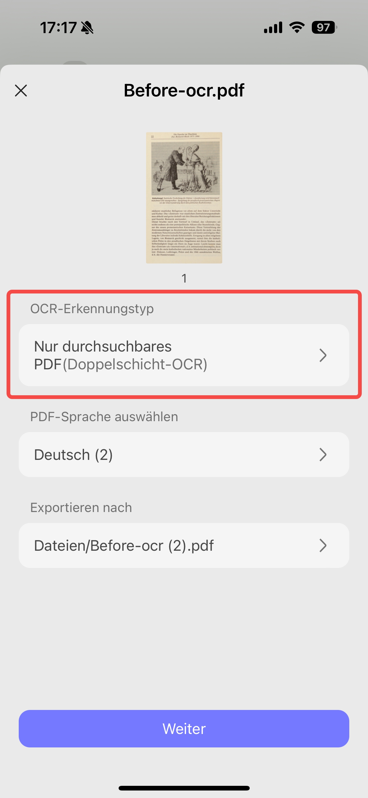 PDF auf iOS durchsuchbar machen