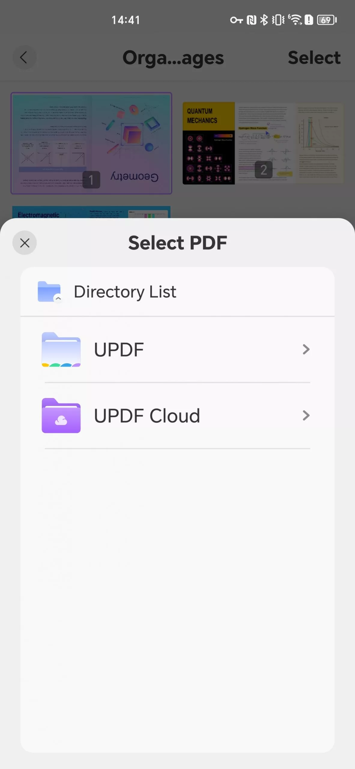 selecionar pdfs para inserir no android