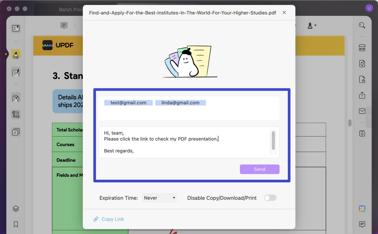 share files mac send