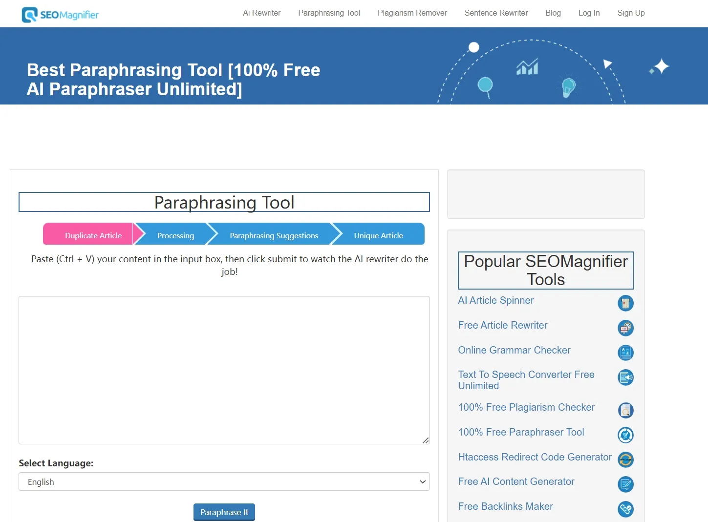 ai paraphrasing tool seo magnifer paraphrasing tool