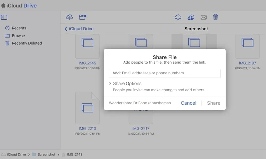 share files mac set the sharing settings
