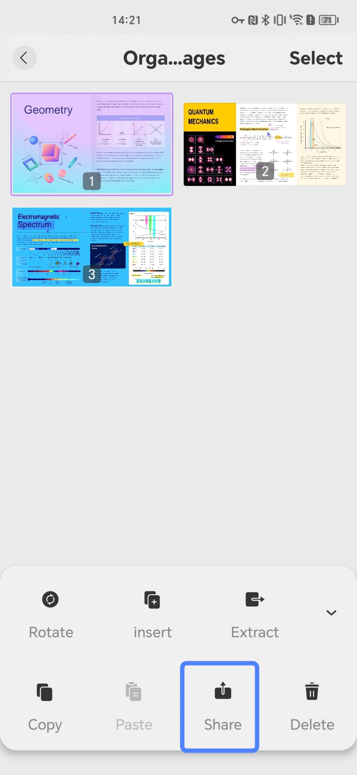 share pages android