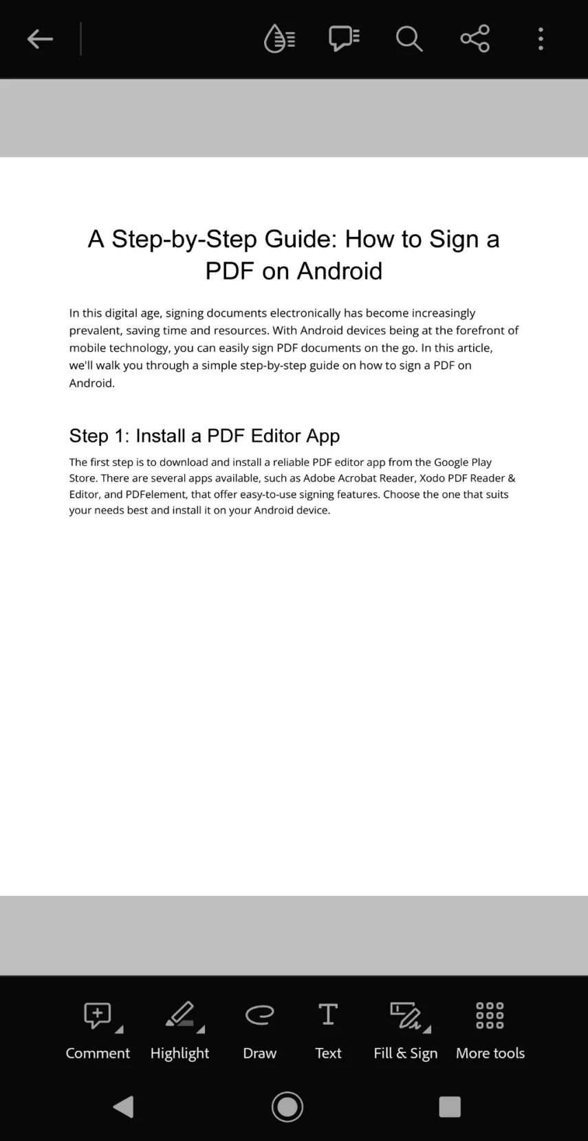 sign pdf android free