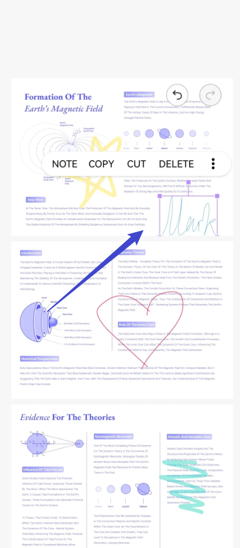 adjust the position of the signature.