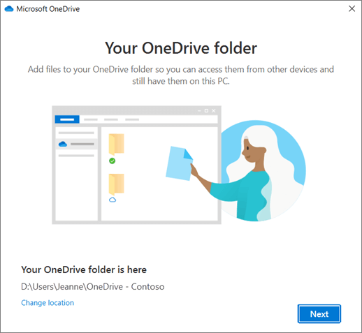 الاشتراك والإعداد OneDrive