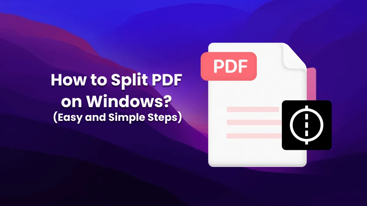 split pdf on windows