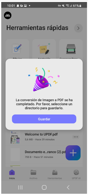 Convertir PPT a PDF con UPDF resultado