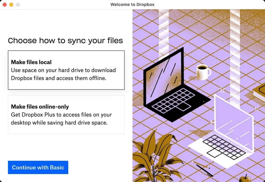 mac file sync software setup dropbox on macbook